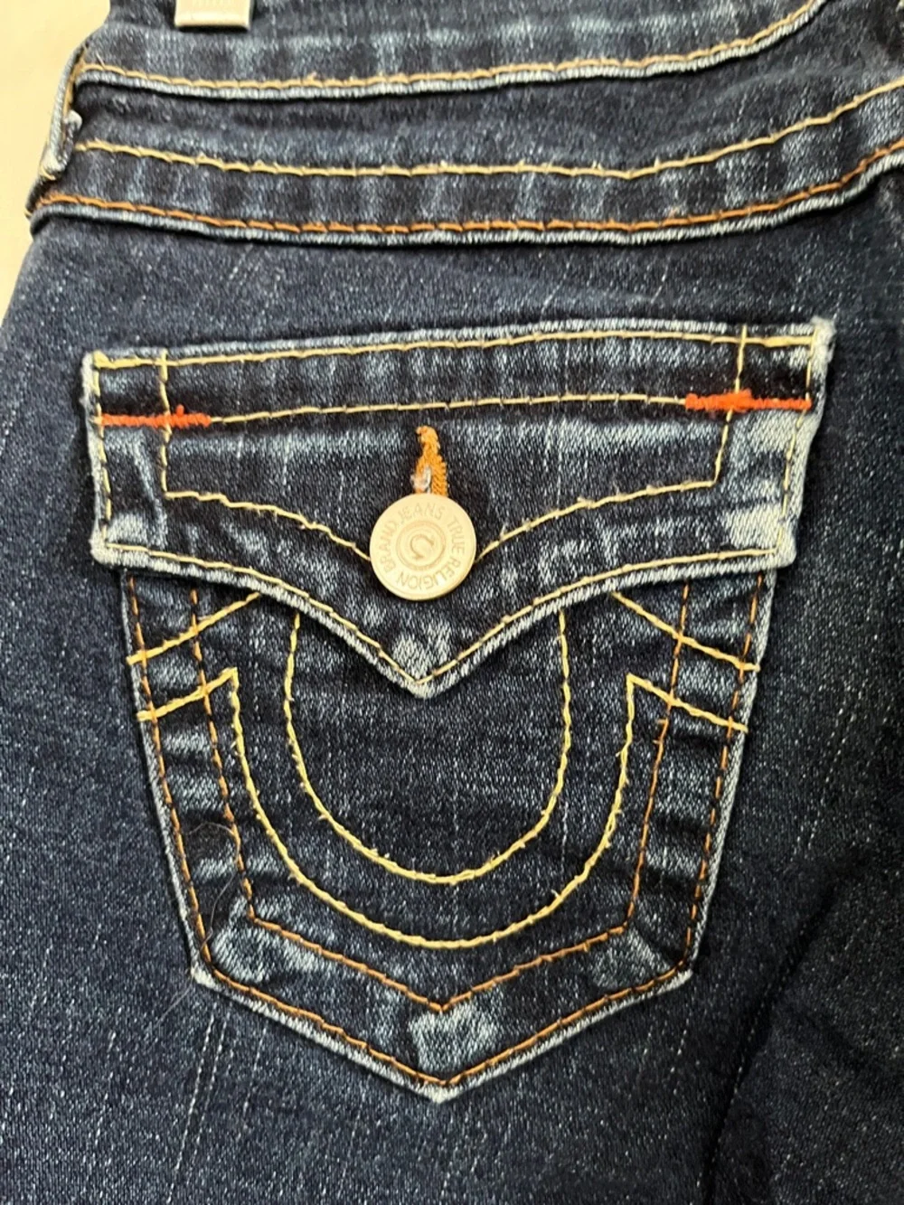 True Religion Dark Blue Julie Capri denim Jeans - Picture 7 of 10